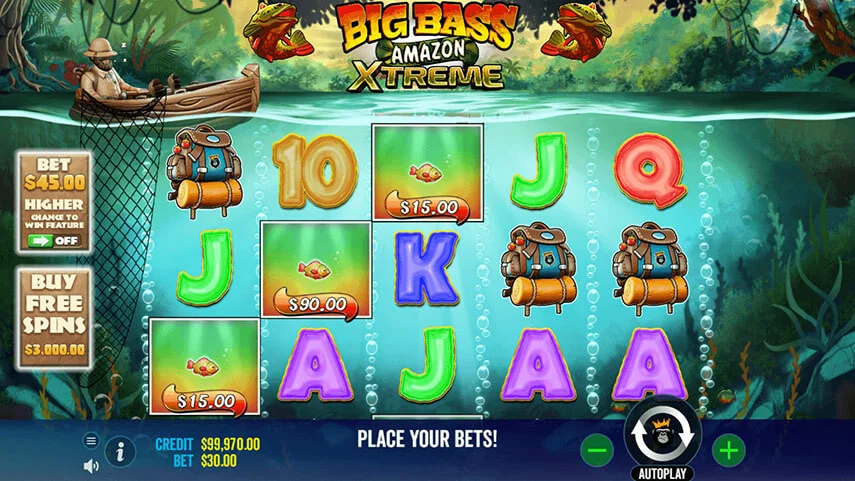 Gameplay Big Bass Amazon Extreme Slots